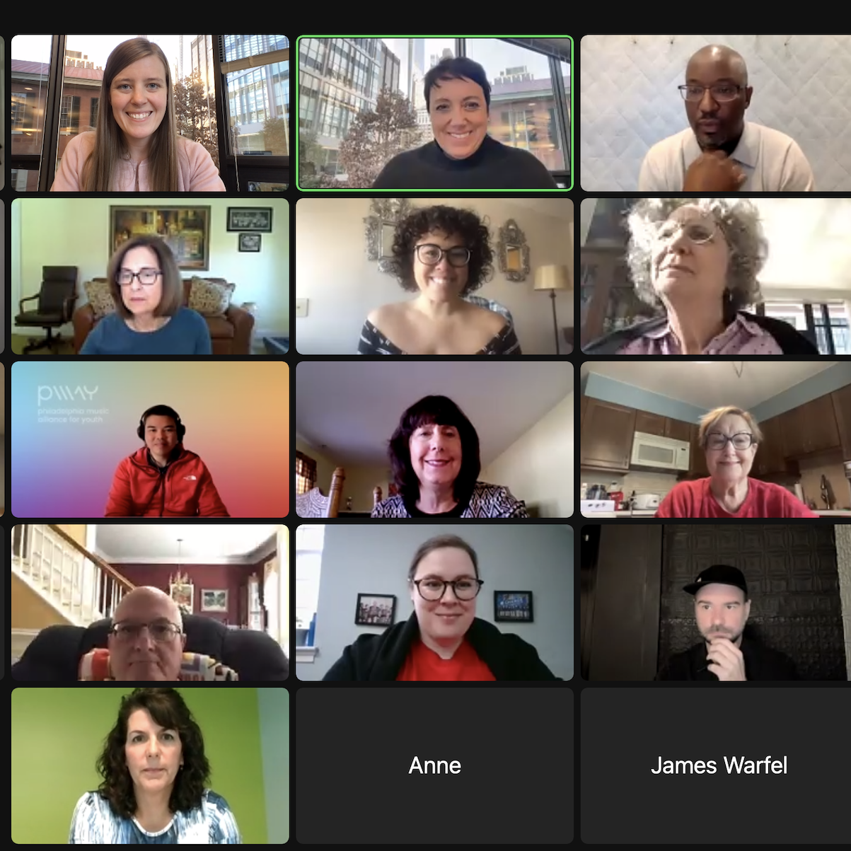 A screenshot of participants at the Next Movement on integrating DEI into nonprofit boards.
