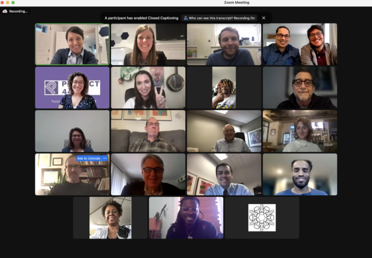A Zoom image of Next Movement Ideam Forum participants and panelists.