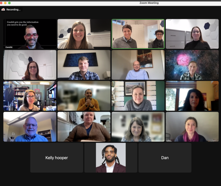 Participants on the Next Movement Idea Forum event about data with Candid.