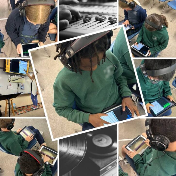 Students using technology for learning