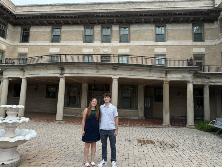The interns' final day in the office outside of the Presser Home for Retired Music Teachers.