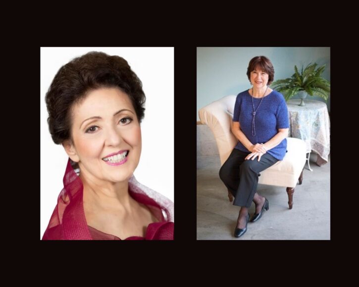 retired music teachers Dolores Cascarino and Patricia Potter