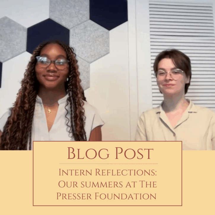 Summer interns Jennah Bolden and Nathalie Borden