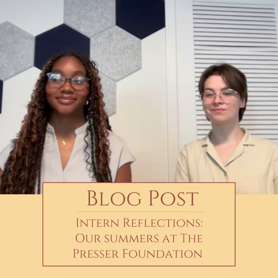 Summer interns Jennah Bolden and Nathalie Borden