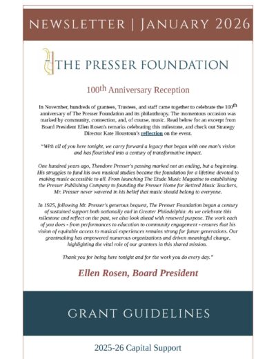 January 2026 Newsletter